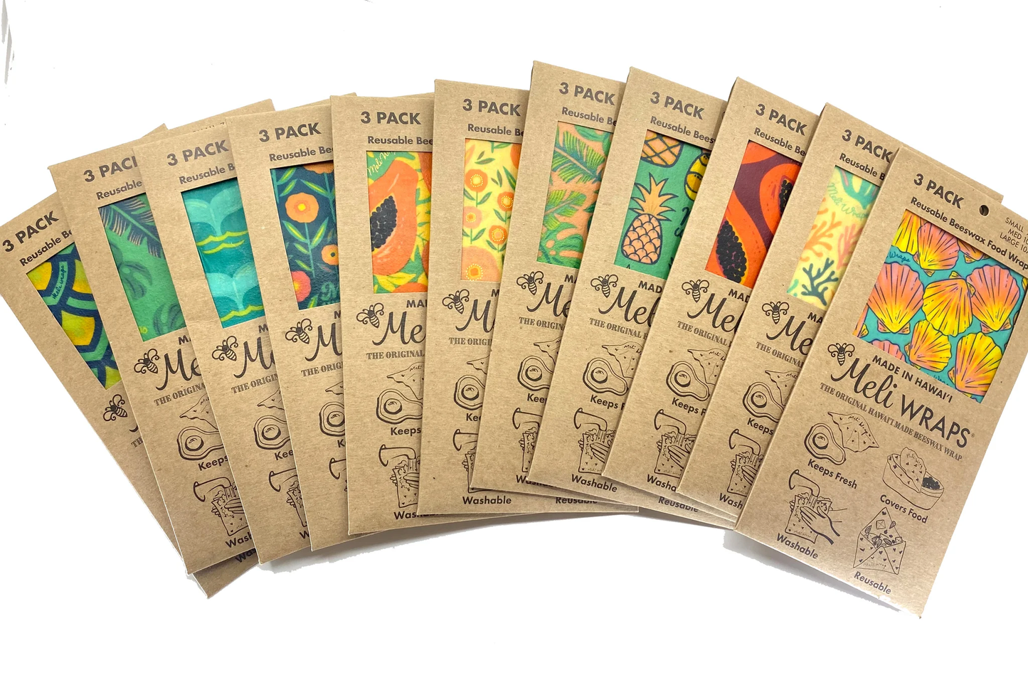 Meli Wraps | 3 Pack Beeswax Wrap