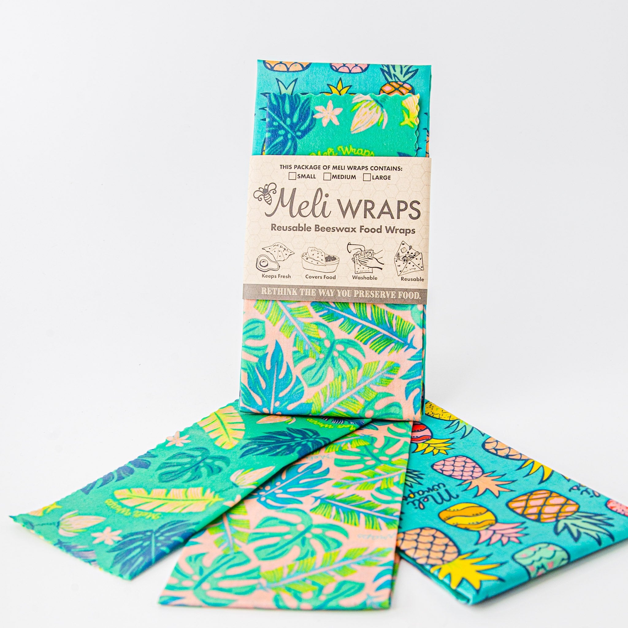 Common Wraps Meli Wraps | 3 Pack Beeswax Wrap – Common Ground Kauai
